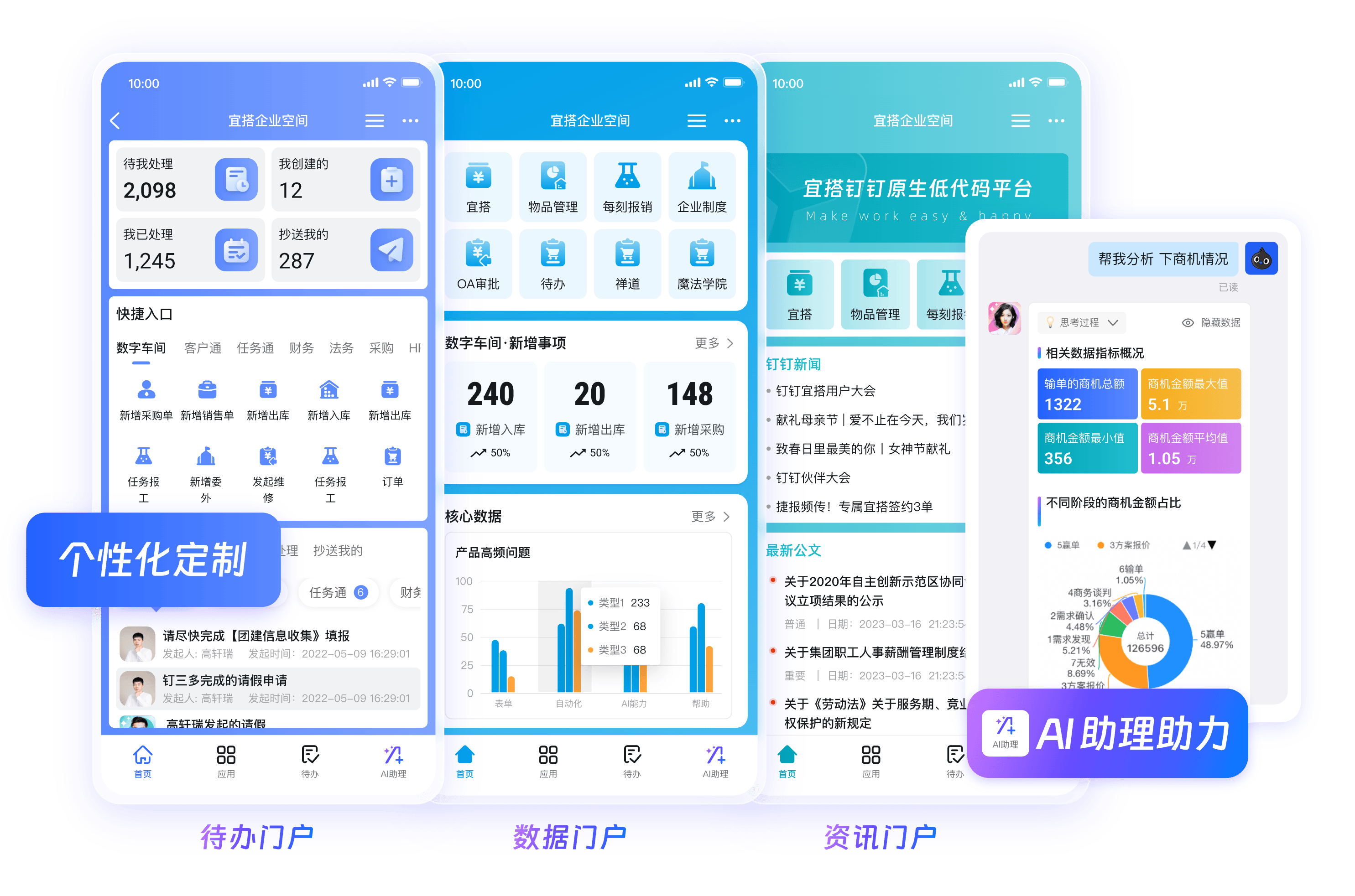 钉钉全球团队数字化协同界面